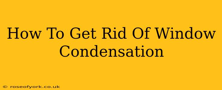 How To Get Rid Of Window Condensation