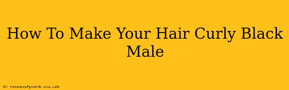 How To Make Your Hair Curly Black Male