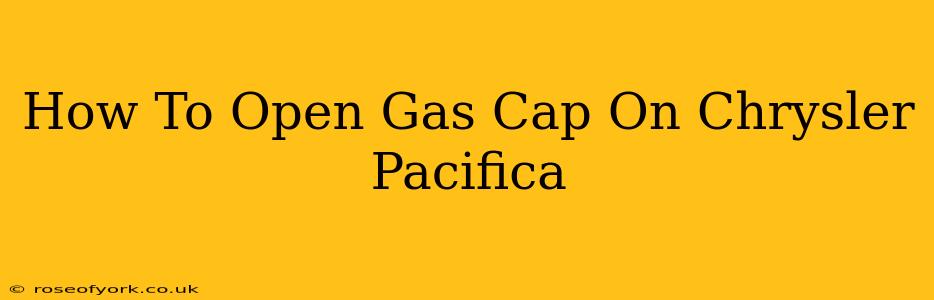 How To Open Gas Cap On Chrysler Pacifica