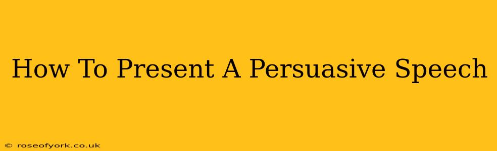 How To Present A Persuasive Speech