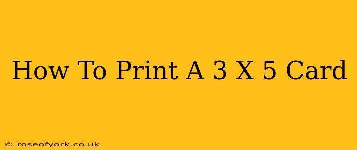 How To Print A 3 X 5 Card