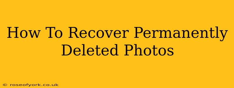 How To Recover Permanently Deleted Photos