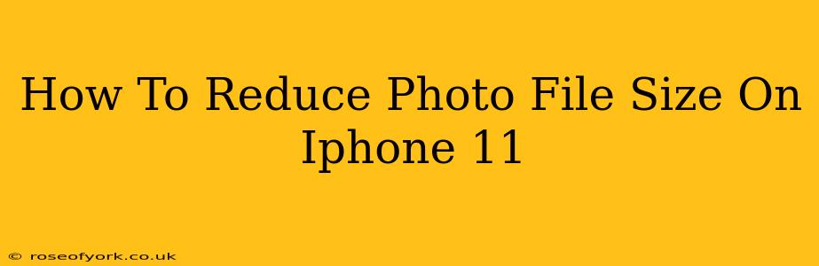 How To Reduce Photo File Size On Iphone 11