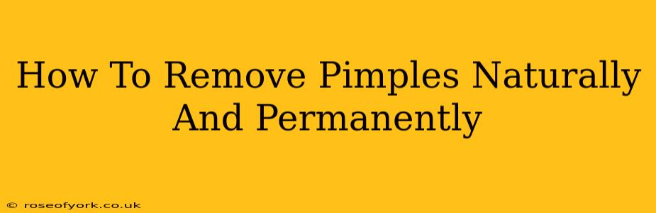 How To Remove Pimples Naturally And Permanently