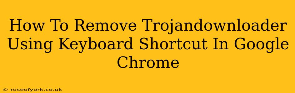 How To Remove Trojandownloader Using Keyboard Shortcut In Google Chrome