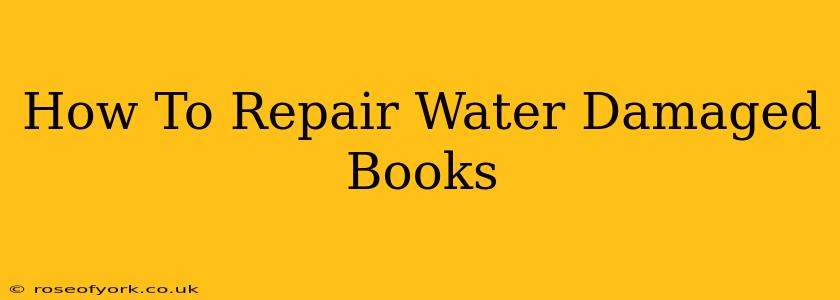 How To Repair Water Damaged Books