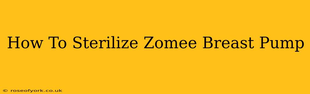 How To Sterilize Zomee Breast Pump