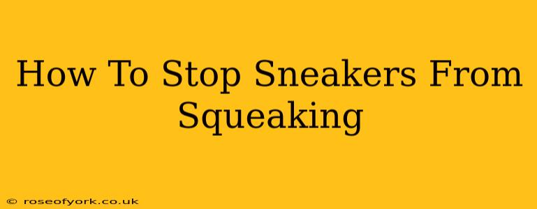 How To Stop Sneakers From Squeaking