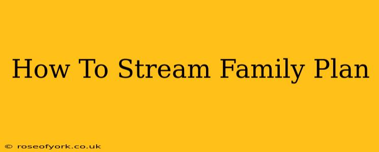 How To Stream Family Plan