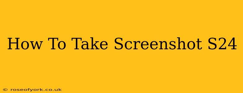 How To Take Screenshot S24