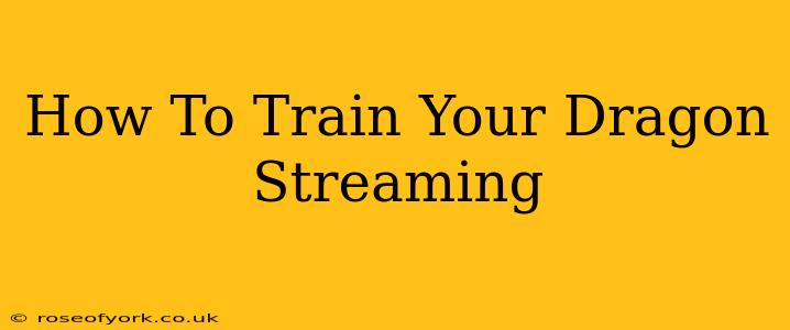 How To Train Your Dragon Streaming