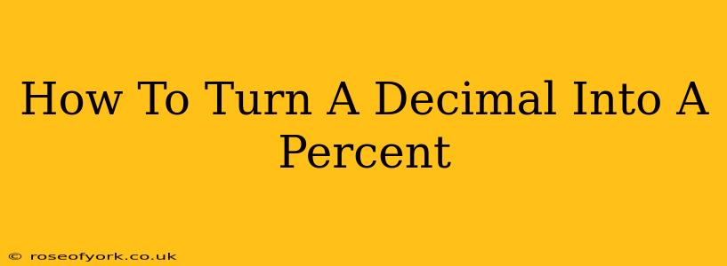 How To Turn A Decimal Into A Percent