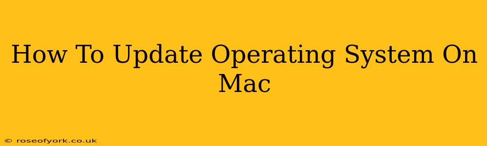 How To Update Operating System On Mac