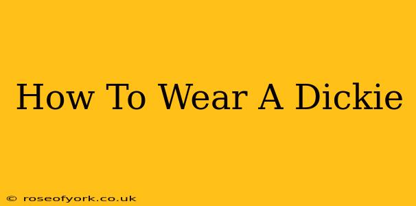 How To Wear A Dickie