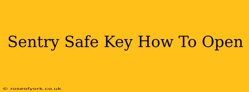 Sentry Safe Key How To Open